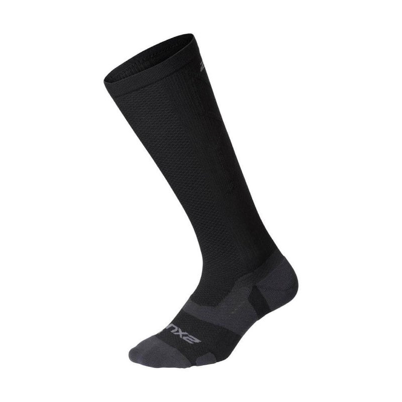 2XU Vectr Full Length Sock, Black/Titanium, L1 - Image 1